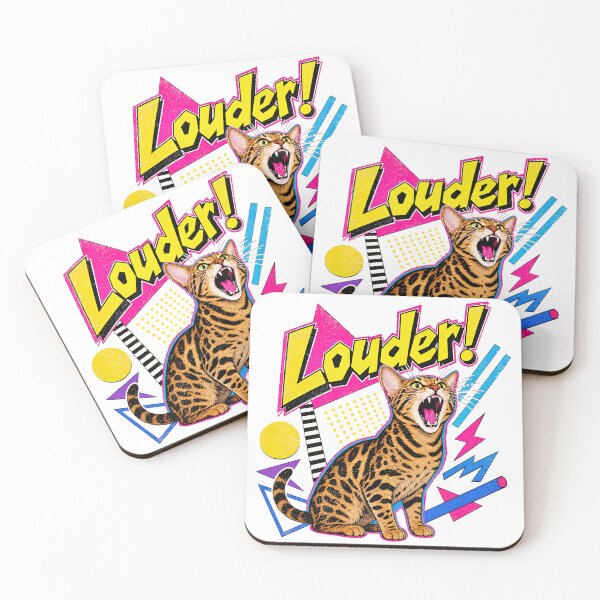 Item preview, Louder! – A flamboyant 90s Memphis Bengal cat designed and sold by Bengoer18.