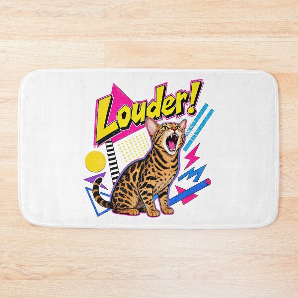 Item preview, Louder! – A flamboyant 90s Memphis Bengal cat designed and sold by Bengoer18.