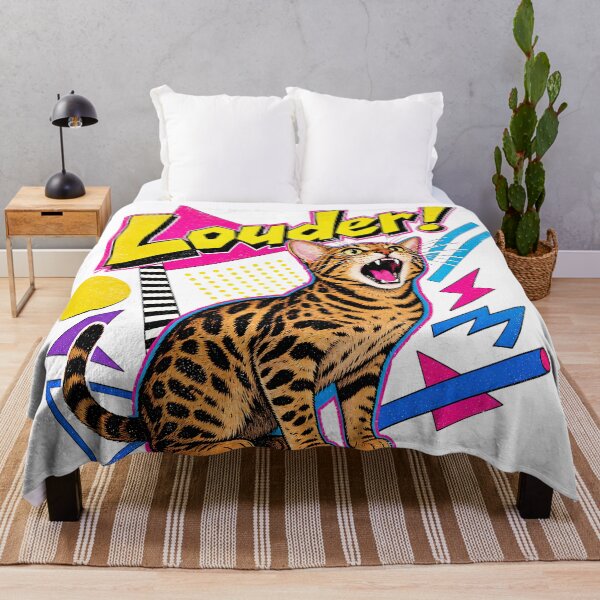 Item preview, Louder! – A flamboyant 90s Memphis Bengal cat designed and sold by Bengoer18.