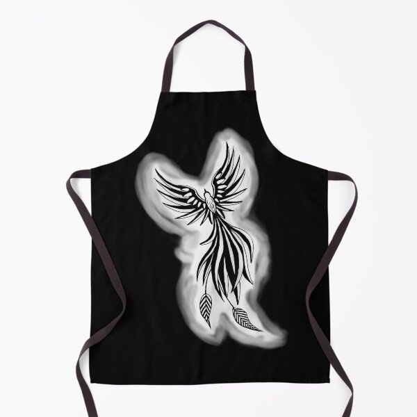 Item preview, White Smoke Phoenix - Minimalist Firebird Tattoo Art designed and sold by URSM.