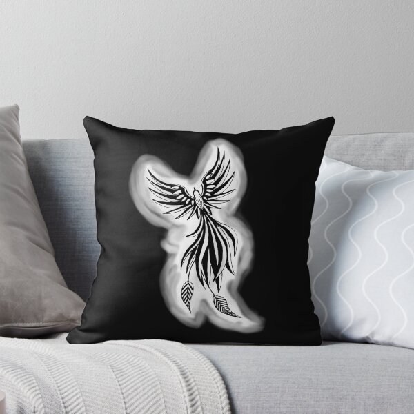 Item preview, White Smoke Phoenix - Minimalist Firebird Tattoo Art designed and sold by URSM.