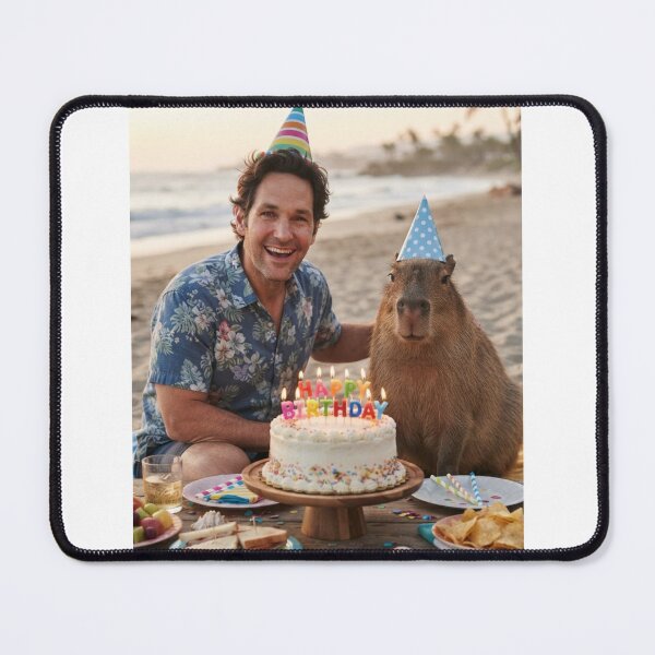 Item preview, Paul rudd capybara beach capybaras animal pet nature meme memes funny parody christmas birthday designed and sold by CheeseBlueprint.