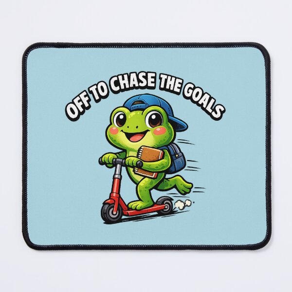 Item preview, Off To Chase The Goals Cute Frog on Scooter designed and sold by WearTheVibe Store.