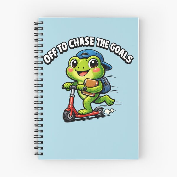 Item preview, Off To Chase The Goals Cute Frog on Scooter designed and sold by WearTheVibe Store.