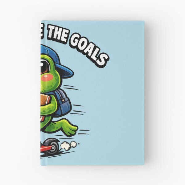 Item preview, Off To Chase The Goals Cute Frog on Scooter designed and sold by WearTheVibe Store.