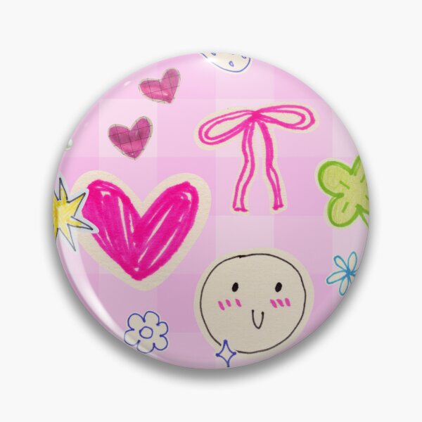 Item preview, Pink Doodle Hearts Y2K Seamless Pattern designed and sold by jianina-alondra.