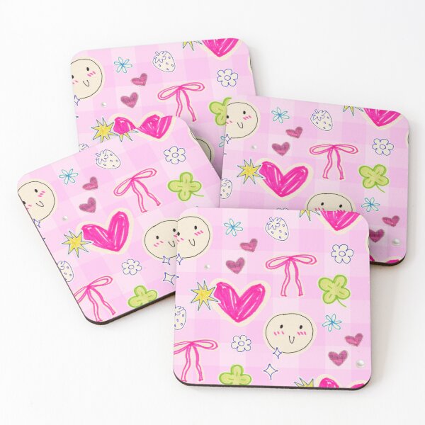 Item preview, Pink Doodle Hearts Y2K Seamless Pattern designed and sold by jianina-alondra.