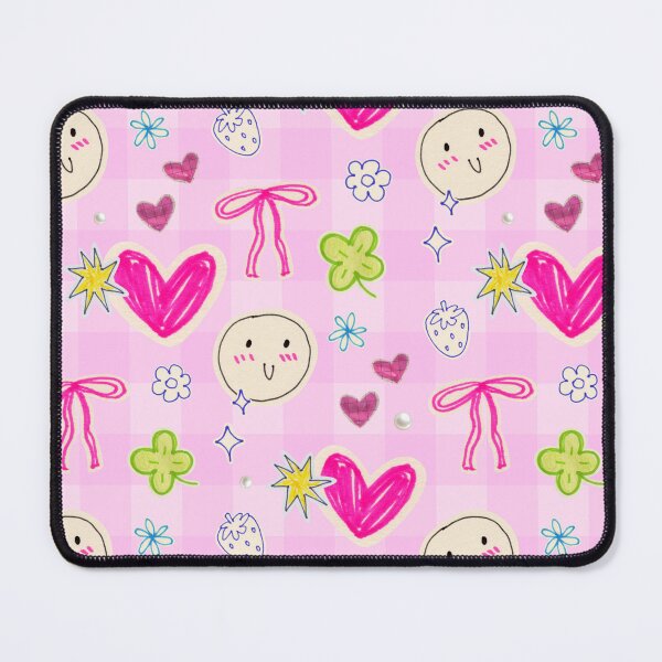 Item preview, Pink Doodle Hearts Y2K Seamless Pattern designed and sold by jianina-alondra.
