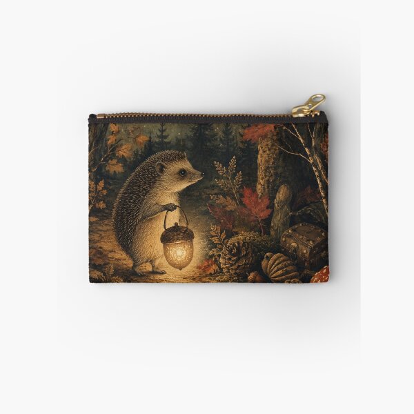 Item preview, Lantern Among Leaves - Cozy Cottage Woodland Hedgehog designed and sold by bapupa.