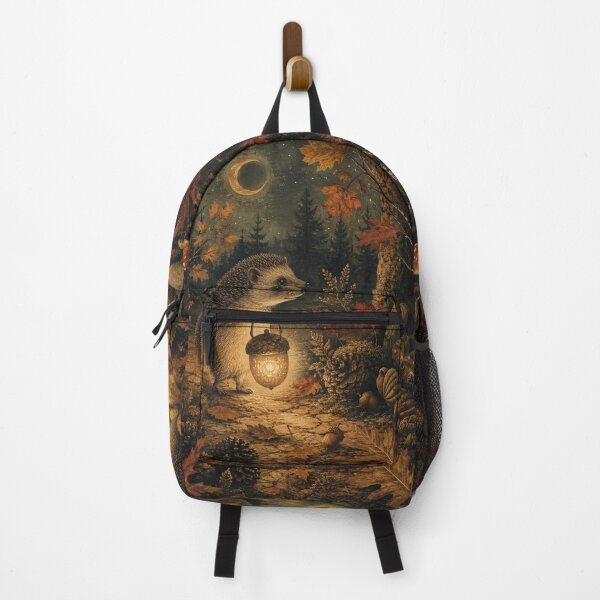 Item preview, Lantern Among Leaves - Cozy Cottage Woodland Hedgehog designed and sold by bapupa.