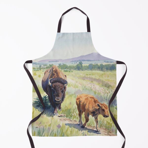 Item preview, Bison and Calf, Montana designed and sold by Pinkgnomie.