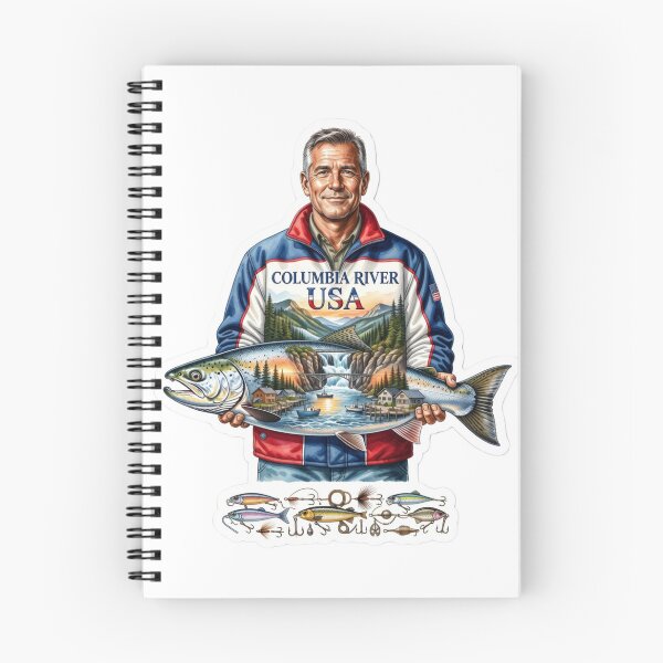 Item preview, Columbia River USA Fishing Sticker designed and sold by Imaginarium of Chaos falcon88 .