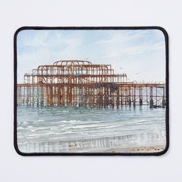 Item preview, Rust & Remembrance: Brighton West Pier Autumn Watercolour designed and sold by ArtworkNorth.