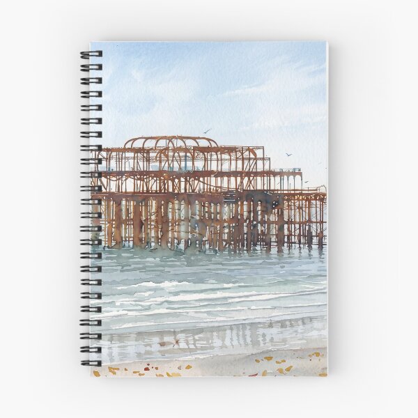 Item preview, Rust & Remembrance: Brighton West Pier Autumn Watercolour designed and sold by ArtworkNorth.