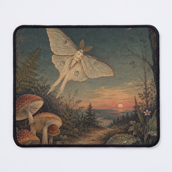 Item preview, Keeper of Twilight - Witchy Cottage Woodland Moth designed and sold by bapupa.