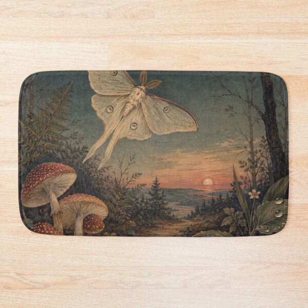Item preview, Keeper of Twilight - Witchy Cottage Woodland Moth designed and sold by bapupa.