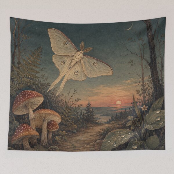 Item preview, Keeper of Twilight - Witchy Cottage Woodland Moth designed and sold by bapupa.