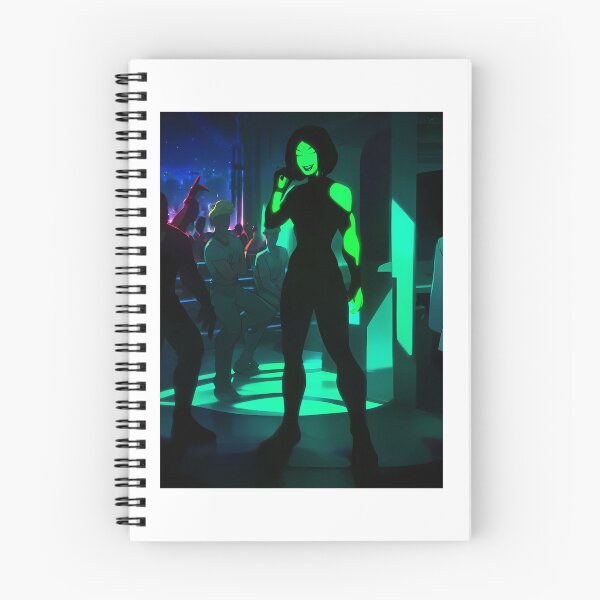Item preview, Dark Nightclub Neon Green Light Background Laughing Girl. designed and sold by tedinator32.