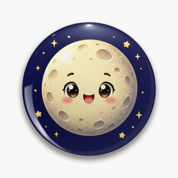 Item preview, Smiling Kawaii Moon designed and sold by Lolilas.