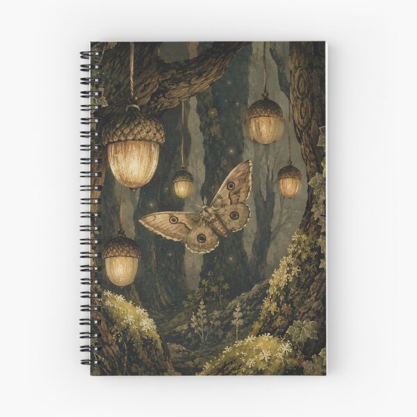Item preview, Lantern Grove - Witchy Cottage Woodland Moth designed and sold by bapupa.