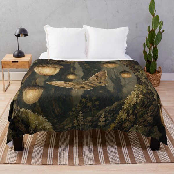 Item preview, Lantern Grove - Witchy Cottage Woodland Moth designed and sold by bapupa.