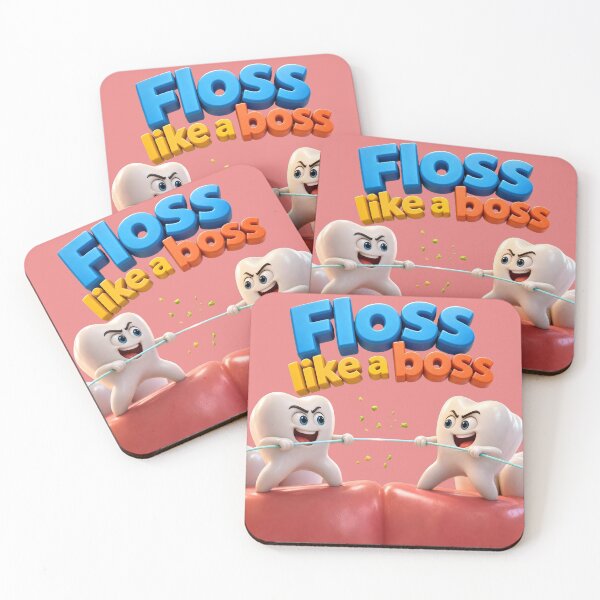 Item preview, Floss Like a Boss – Funny Dentist Tooth Tug of War designed and sold by ManggaeJM.