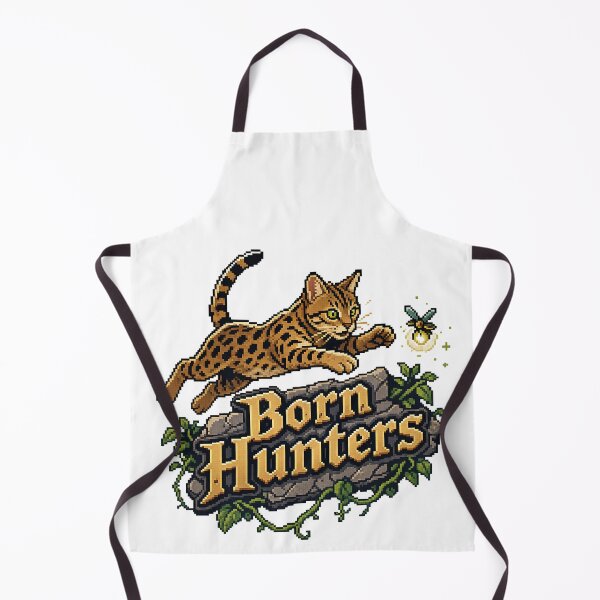 Item preview, Born Hunters – 8-Bit Pixel Art Bengal Cat Hunting designed and sold by Bengoer18.