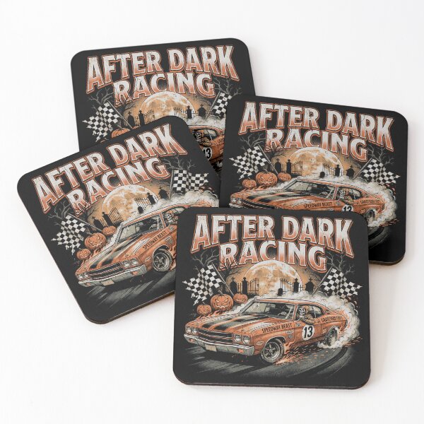 Item preview, After Dark Racing Vintage Halloween Retro Race Car Design designed and sold by BVNKGRAPH WORKS.