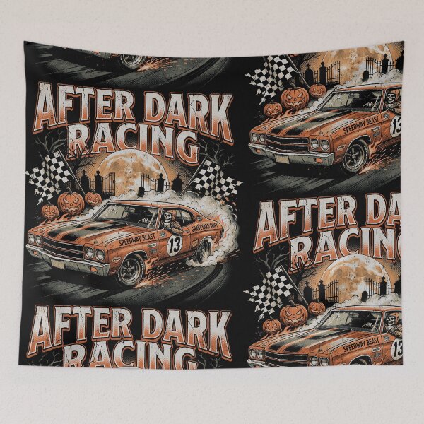 Item preview, After Dark Racing Vintage Halloween Retro Race Car Design designed and sold by BVNKGRAPH WORKS.