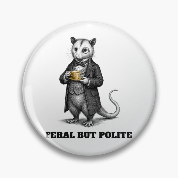 Item preview, CULTURE Feral But Polite — Victorian Gentleman Opossum Tea Time designed and sold by Uglyandcute.