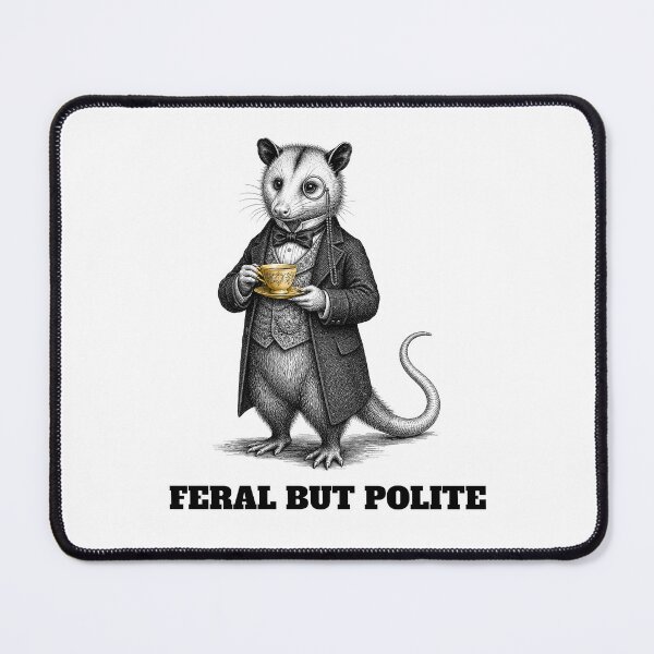 Item preview, CULTURE Feral But Polite — Victorian Gentleman Opossum Tea Time designed and sold by Uglyandcute.
