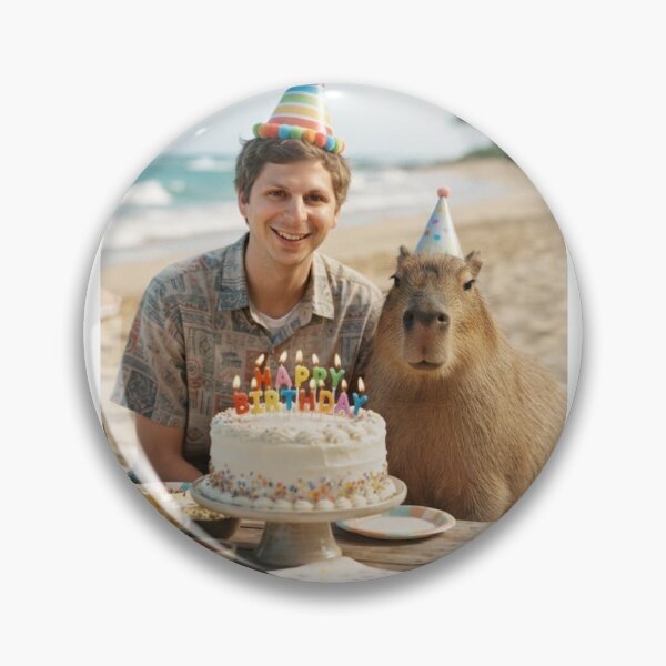 Item preview, Michael cera capybara beach capybaras animal pet nature meme memes funny parody christmas birthday  designed and sold by CheeseBlueprint.