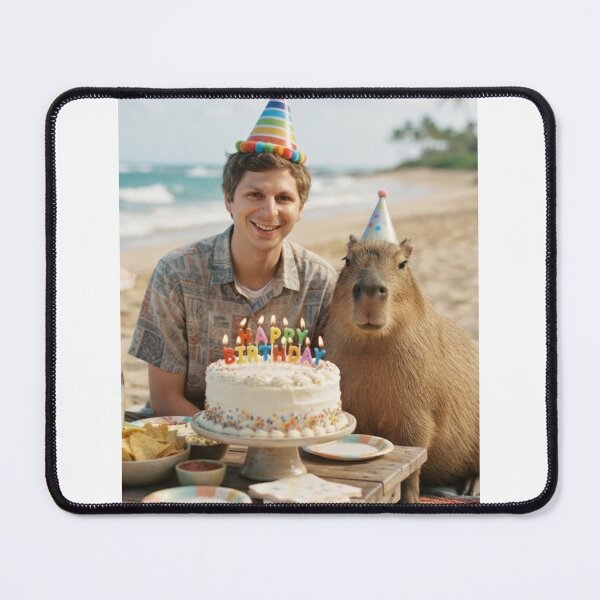 Item preview, Michael cera capybara beach capybaras animal pet nature meme memes funny parody christmas birthday designed and sold by CheeseBlueprint.