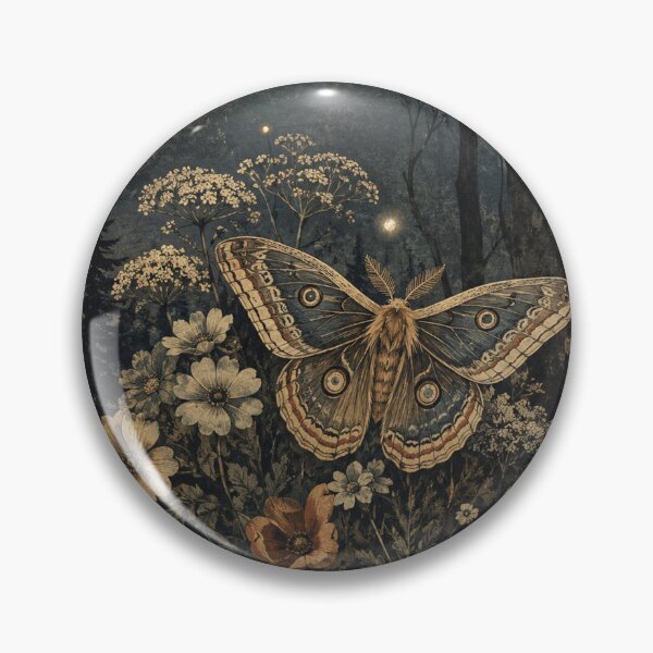 Item preview, Moonwing Visitor - Witchy Cottage Woodland Moth designed and sold by bapupa.
