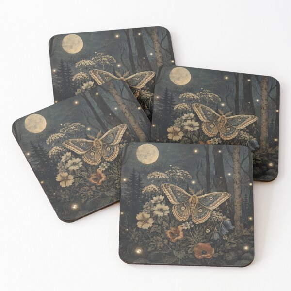 Item preview, Moonwing Visitor - Witchy Cottage Woodland Moth designed and sold by bapupa.