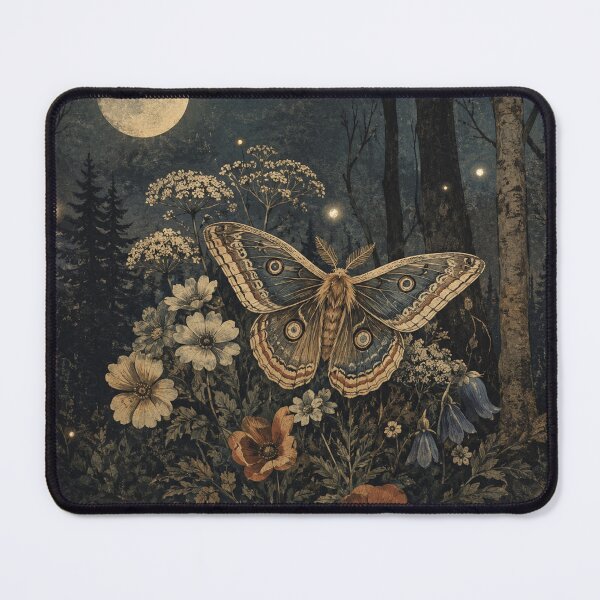 Item preview, Moonwing Visitor - Witchy Cottage Woodland Moth designed and sold by bapupa.