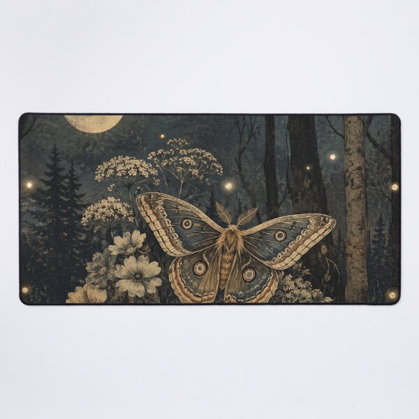 Item preview, Moonwing Visitor - Witchy Cottage Woodland Moth designed and sold by bapupa.