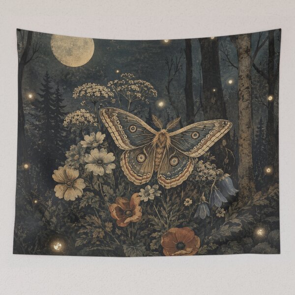 Item preview, Moonwing Visitor - Witchy Cottage Woodland Moth designed and sold by bapupa.