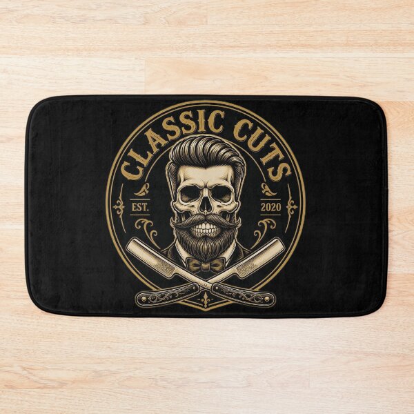 Item preview, Classic Cuts Vintage Barber Skull Logo Badge designed and sold by Barber MD Culture.