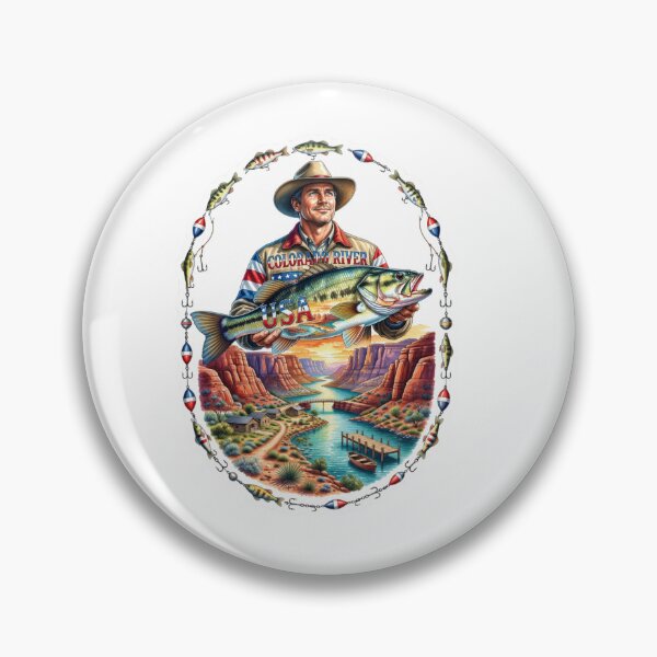 Item preview, Colorado River USA Fishing Sticker designed and sold by Imaginarium of Chaos falcon88 .