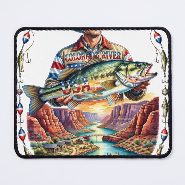 Item preview, Colorado River USA Fishing Sticker designed and sold by Imaginarium of Chaos falcon88 .