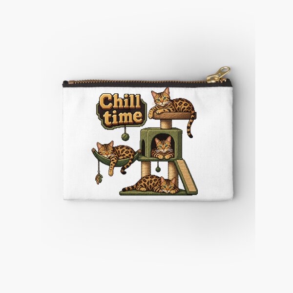 Item preview, Chill Time – Pixel Art Bengal Cat Scratching Post designed and sold by Bengoer18.