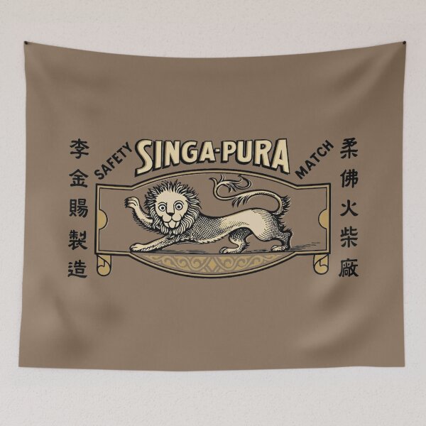 Item preview, Singa-Pura Vintage Safety Match  designed and sold by Corinne Alexa Jackson.