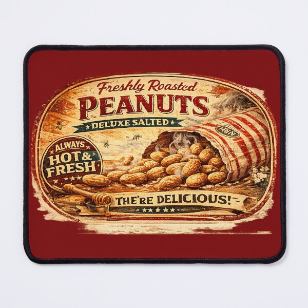 Item preview, Vintage US Roasted Peanuts Retro Sign designed and sold by Normandy Road Heritage.