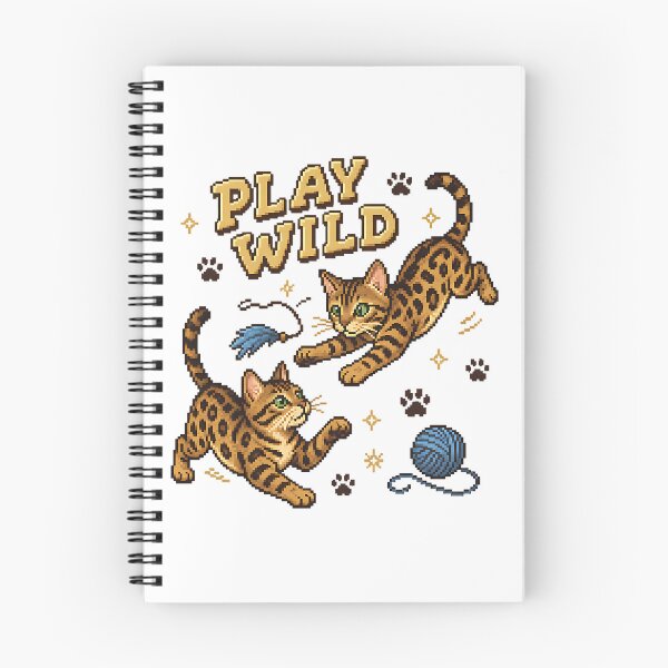 Item preview, Play Wild – Playful Pixel Art Bengal Cats designed and sold by Bengoer18.