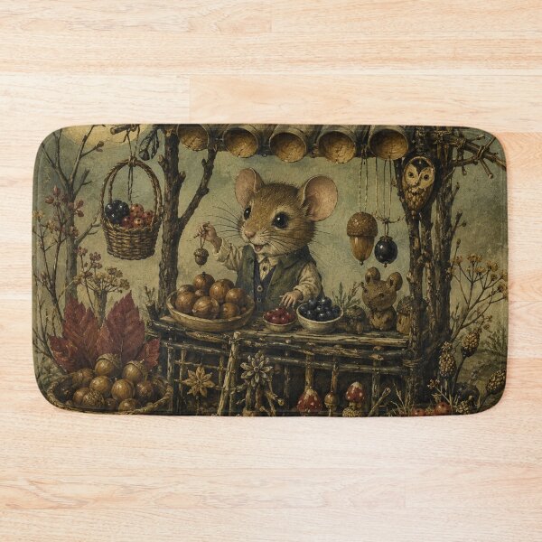 Item preview, Hazelnut Market - Cozy Cottage Woodland Mouse designed and sold by bapupa.