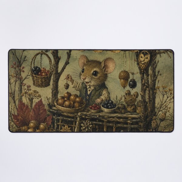 Item preview, Hazelnut Market - Cozy Cottage Woodland Mouse designed and sold by bapupa.