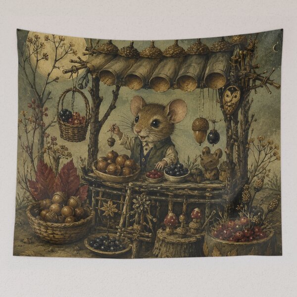 Item preview, Hazelnut Market - Cozy Cottage Woodland Mouse designed and sold by bapupa.