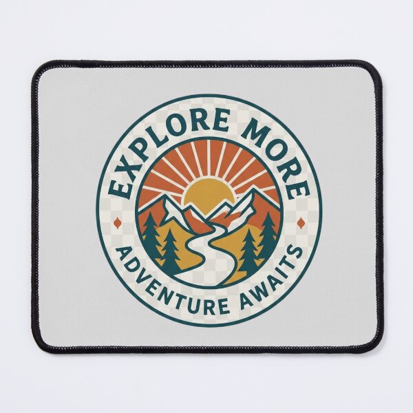 Item preview, Explore More Adventure Awaits Retro Wilderness Nature designed and sold by Amituniqdesign .