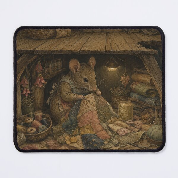 Item preview, Thimble Tailor - Cozy Cottage Woodland Mouse designed and sold by bapupa.